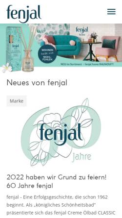 Vorschau der mobilen Webseite www.fenjal.de, Fenjal