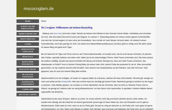 Vorschau von www.mscocoglam.de, MissCocoGlam