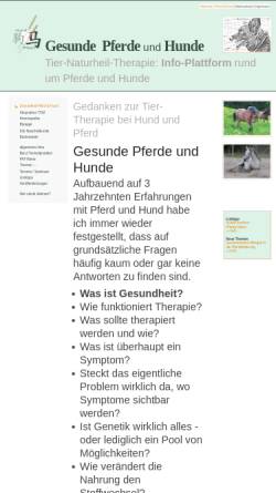 Vorschau der mobilen Webseite www.tier-naturheil-therapie.de, Gesunde Pferde und Hunde