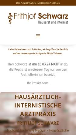 Vorschau der mobilen Webseite www.arztpraxis-schwarz.de, Gartenpraxis Schöneberg
