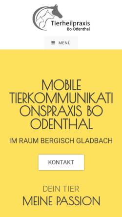 Vorschau der mobilen Webseite tierheilpraxis-odenthal.de, Tierheilpraxis Odenthal