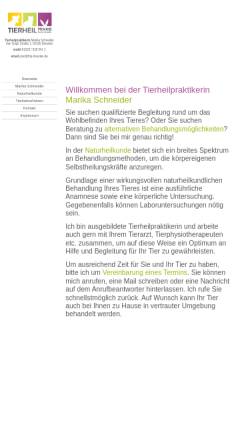 Vorschau der mobilen Webseite tierheilpraktikerin-dresden.de, Tierheilpraktikerin Marika Schneider