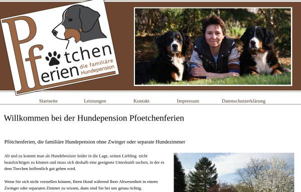 Vorschau von www.pfoetchenferien.de, Hundepassion