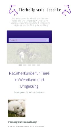 Vorschau der mobilen Webseite www.tierheilpraxis-jeschke.de, Tierheilpraxis Jeschke