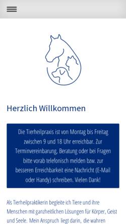 Vorschau der mobilen Webseite www.tierheilpraxis-pelz.de, Sandra Pelz