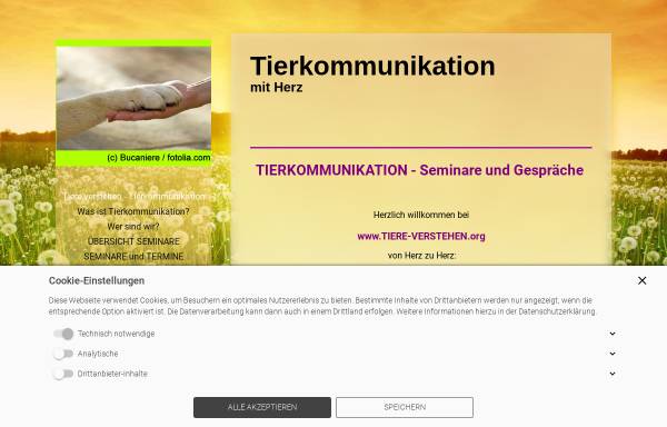 Vorschau von www.tiere-verstehen.org, Tiere verstehen - Heckmann/Zafar