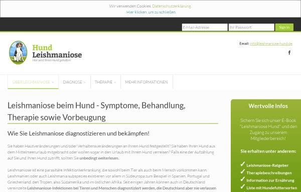 Vorschau von www.leishmaniose-hund.de, Leishmaniose beim Hund