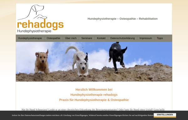 Vorschau von rehadogs.de, Hundephysiotherapie rehadogs