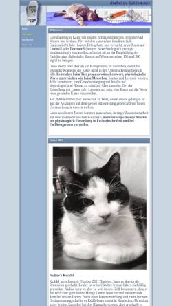 Vorschau der mobilen Webseite www.diabetes-katzen.net, Diabetes Katzen: Einstellung mit Lantus und Levemir