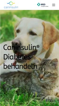 Vorschau der mobilen Webseite www.caninsulin.de, Diabetes mellitus bei Katzen