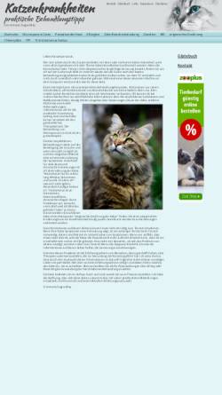 Vorschau der mobilen Webseite www.microsporum-canis.de, Katzenkrankheiten, praktische Behandlungstipps