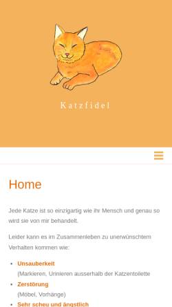 Vorschau der mobilen Webseite www.katzfidel.ch, Katzfidel