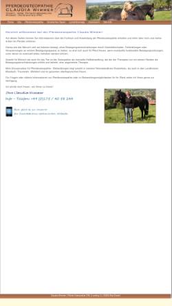 Vorschau der mobilen Webseite pferdeosteopathie-bayerl.de, Pferde-Osteopathie Claudia Bayerl