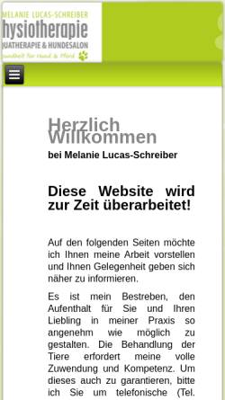 Vorschau der mobilen Webseite www.tierphysiotherapie-goslar.de, Melanie Lucas
