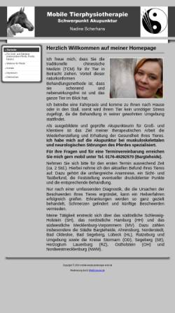 Vorschau der mobilen Webseite www.mobile-tierphysiotherapie-nord.de, Nadine Scherhans