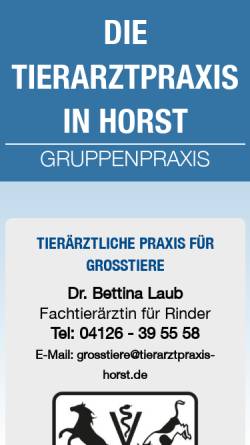 Vorschau der mobilen Webseite tierarztpraxis-horst.de, Tierarztpraxis in Horst
