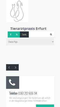Vorschau der mobilen Webseite tierarzt-erfurt.com, Tierarztpraxis Erfurt-Tiergartenstraße