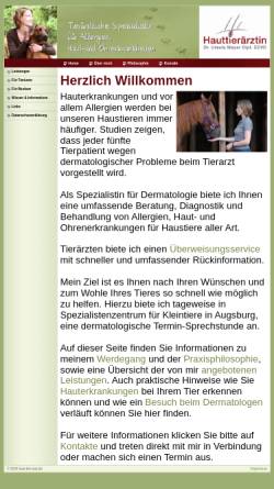 Vorschau der mobilen Webseite www.haut-tier-arzt.de, Hauttierärztin Dr. Ursula Mayer