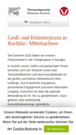 Vorschau der mobilen Webseite www.jentzsch-tierarztpraxis.de, Tierarztpraxis Sebastian Jentzsch