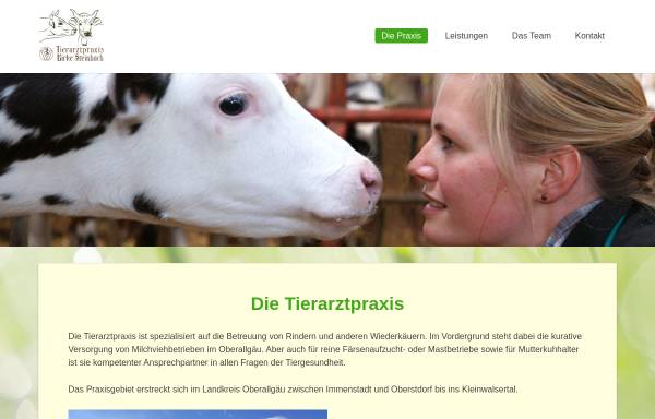 Vorschau von rinderpraxis-oberallgaeu.de, Rinderpraxis Oberallgäu - Tierarzt Birke Steinbach