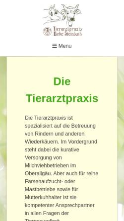 Vorschau der mobilen Webseite rinderpraxis-oberallgaeu.de, Rinderpraxis Oberallgäu - Tierarzt Birke Steinbach