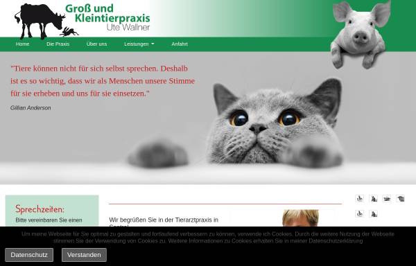 Vorschau von www.tieraerztin-sontra.de, Tierarztpraxis Ute Wallner