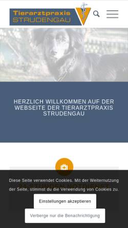 Vorschau der mobilen Webseite www.tp-strudengau.at, Tierarztpraxis Strudengau – Dr. Georg Haimel OG