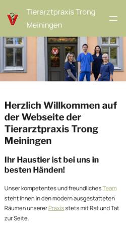 Vorschau der mobilen Webseite www.tierarztpraxis-meiningen.de, Tierarztpraxis Trong