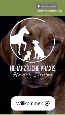 Vorschau der mobilen Webseite www.tierarzt-beecken.de, Tierarztpraxis Peter Beecken