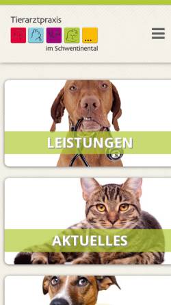 Vorschau der mobilen Webseite www.tierarzt-im-schwentinental.de, Tierarztpraxis im Schwentinetal