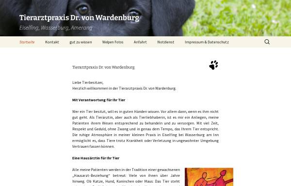 Vorschau von tierarztpraxis-vonwardenburg.de, Tierarztpraxis Dr. von Wardenburg
