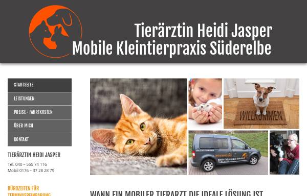 Vorschau von tierarzt-suederelbe.de, Mobile Kleintierpraxis Süderelbe