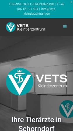 Vorschau der mobilen Webseite www.vets-kleintierzentrum.de, VETS-Kleintierzentrum GmbH