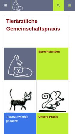 Vorschau der mobilen Webseite tierarzt-rostock.de, Tierärztliche Gemeinschaftspraxis Dr. med.vet. Tido Winkler/ Dipl. vet.med. Barbara Richter