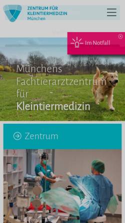 Vorschau der mobilen Webseite www.zk-muc.de, Zentrum für Kleintiermedizin München - Katja Görtz