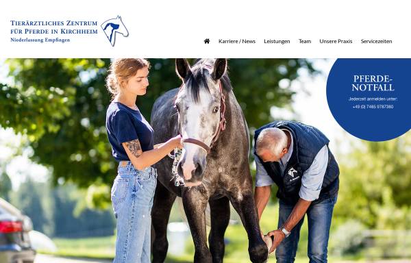 Vorschau von www.tzp-empfingen.de, Pferdeklinik und Kleintierpraxis Team Jaenich