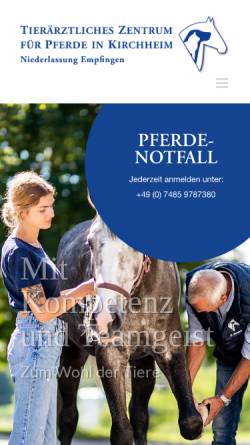 Vorschau der mobilen Webseite www.tzp-empfingen.de, Pferdeklinik und Kleintierpraxis Team Jaenich