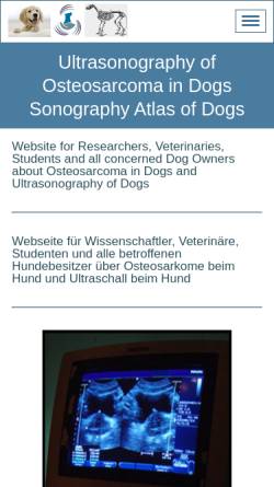 Vorschau der mobilen Webseite sarcoma-ultrasonography.jimdo.com, Osteosarkom beim Hund