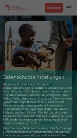 Vorschau der mobilen Webseite www.togev.de, Tierärzte ohne Grenzen e.V.