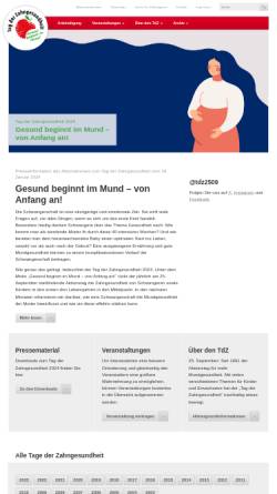 Vorschau der mobilen Webseite www.tagderzahngesundheit.de, Tag der Zahngesundheit