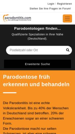 Vorschau der mobilen Webseite www.parodontitis.com, Parodontitis.com