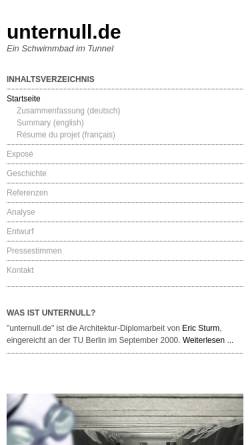 Vorschau der mobilen Webseite unternull.de, Unternull.de