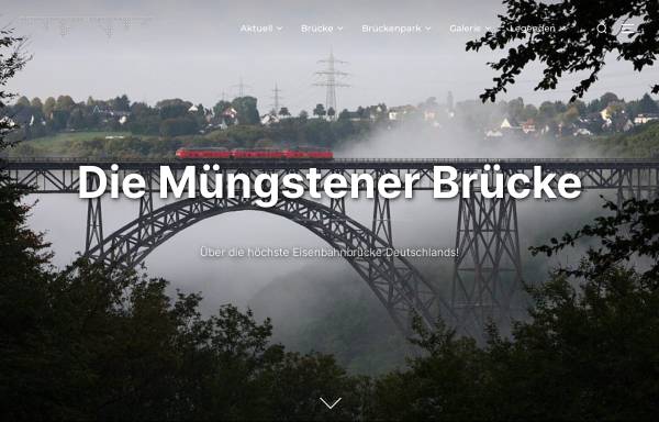 Vorschau von www.die-muengstener-bruecke.de, Die Müngstener Brücke