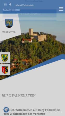 Vorschau der mobilen Webseite www.burg-falkenstein.info, Burg Falkenstein (Bayerischer Wald)