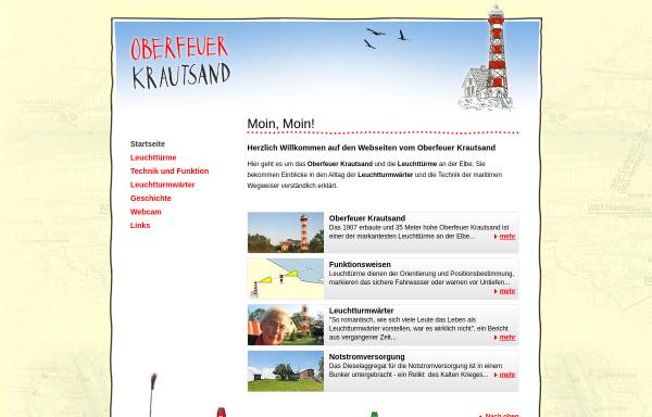 Oberfeuer Krautsand - Leuchtturm an der Elbe