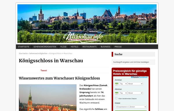 Vorschau von www.warschau.info, Königsschloss in Warschau
