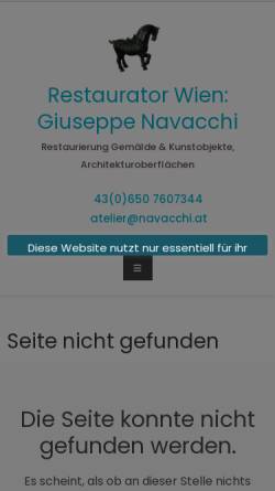 Vorschau der mobilen Webseite www.navacchi.at, Restaurator Giuseppe Navacchi