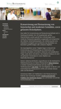 Vorschau der mobilen Webseite www.koenigrestaurierung.de, König Restaurierung, Antonia C. Billib