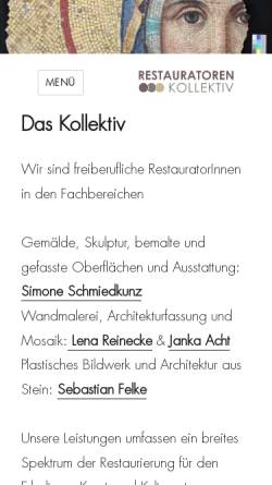 Vorschau der mobilen Webseite www.restauratoren-kollektiv.de, Restauratoren-Kollektiv