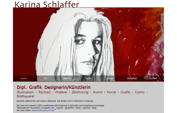 Vorschau von schlaffer.net, Portrait zeichnen München - Kunst-Grafik-Design: Karina Schlaffer